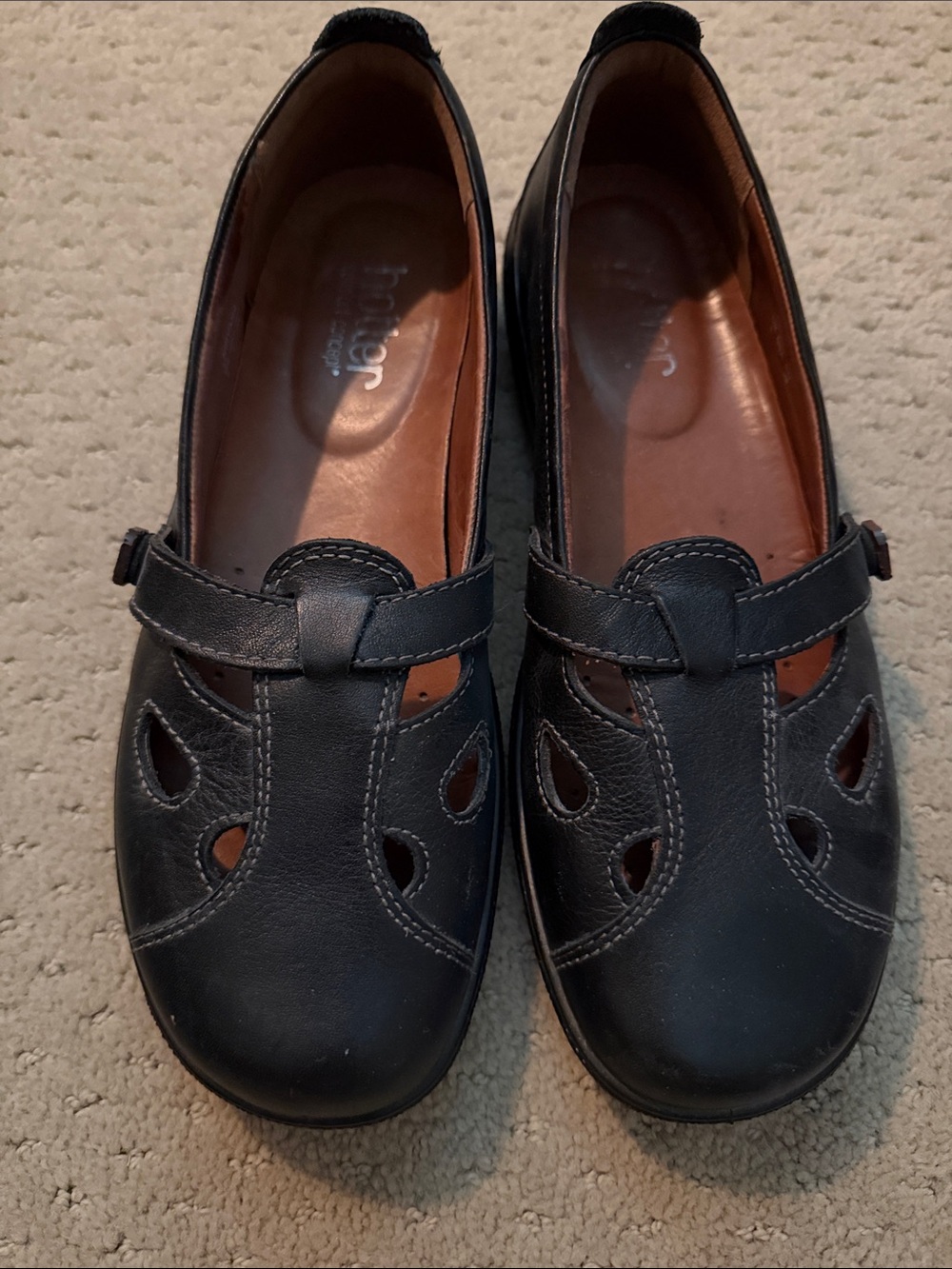 Hotter Black Mary Jane’s style shoes :Leather